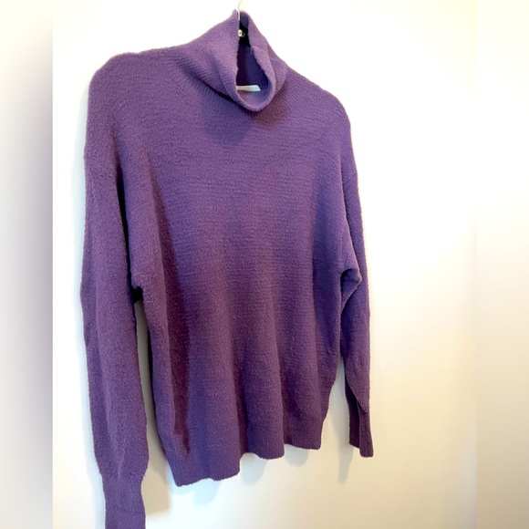 Wilfred Free Hush Knit Turtleneck Purple 2XS Oversized Plush - Picture 7 of 14